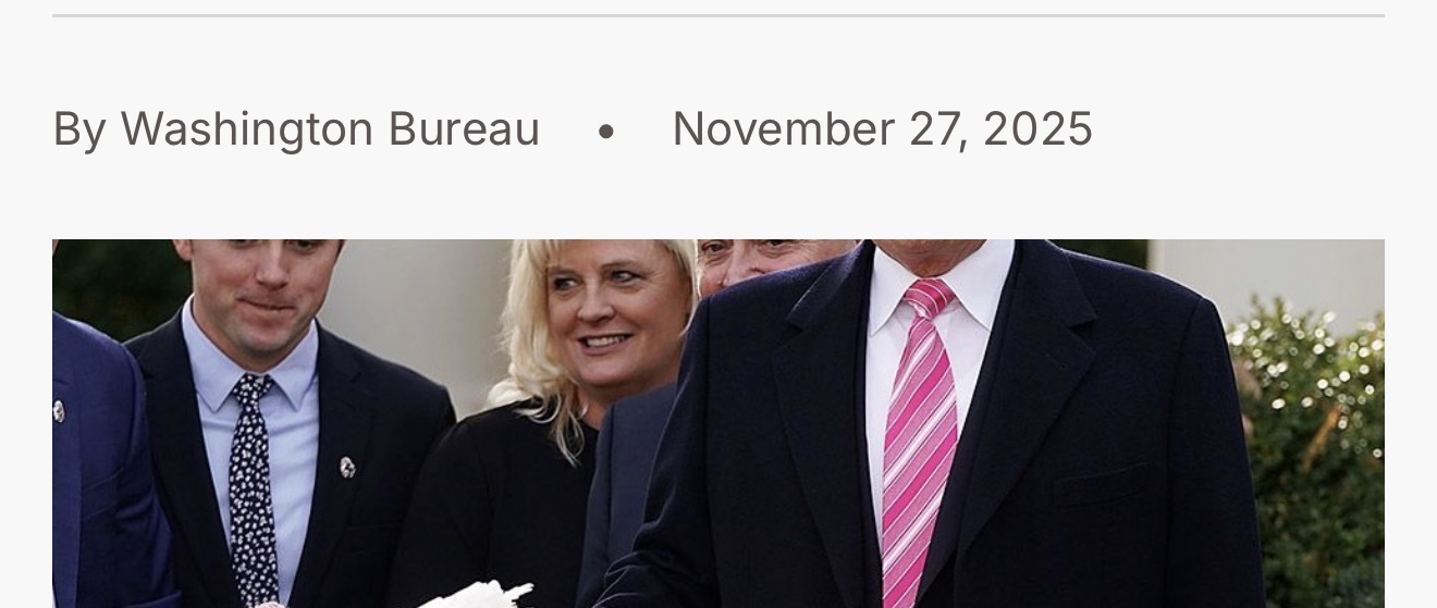 Turkey pardon ceremony at the White House